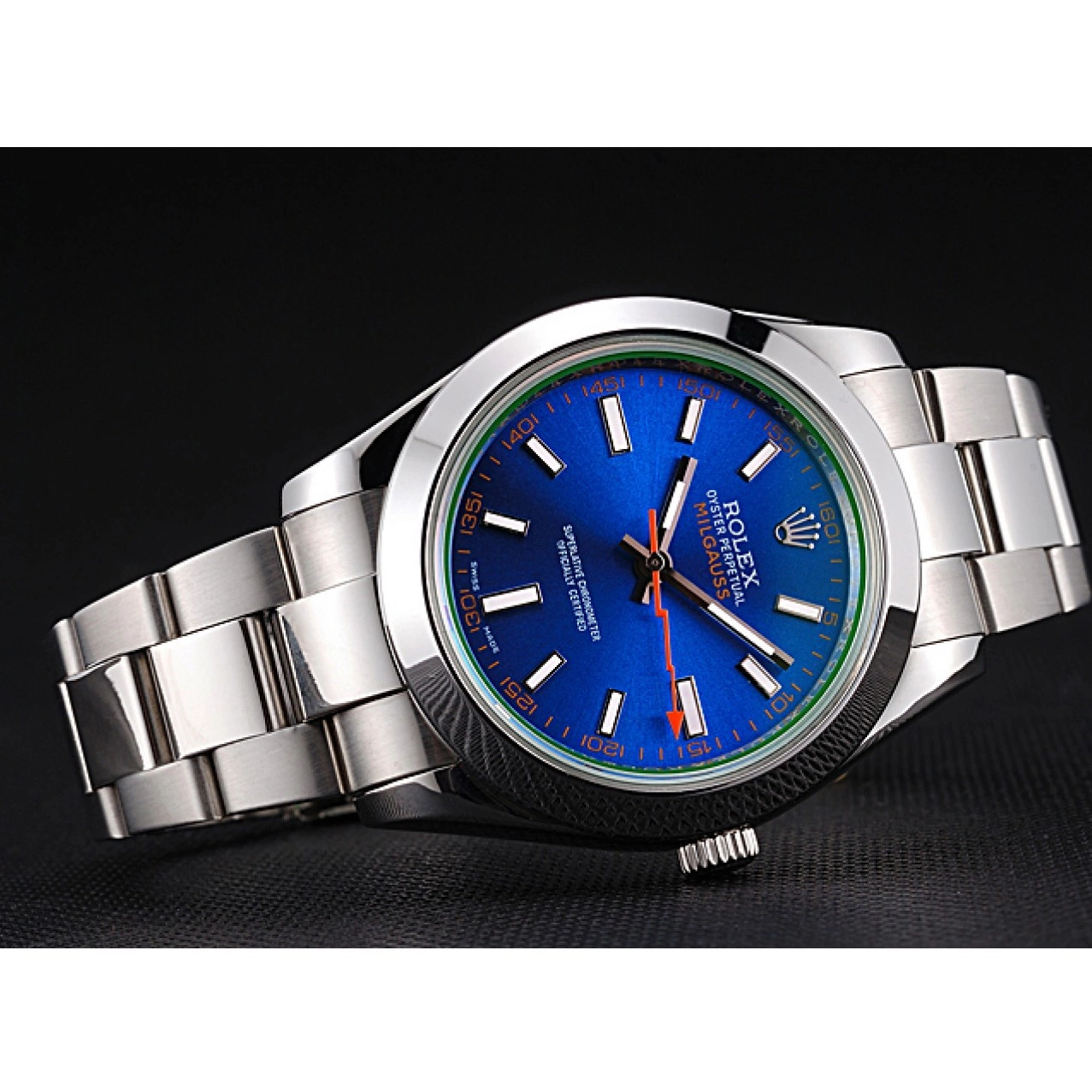 Good Copy Rolex Watches Rolex Dial 622838 And Milgauss Blue Steel Case Stainless Bezel 0527